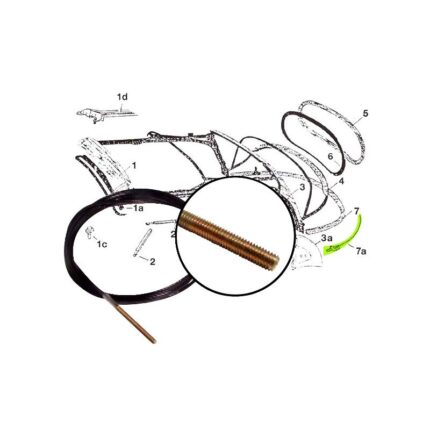 Cable tensor trasero de capota del Volkswagen Beetle 1302/1303