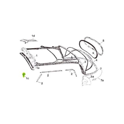 Perno varilla capota del Volkswagen Beetle 1302-1303