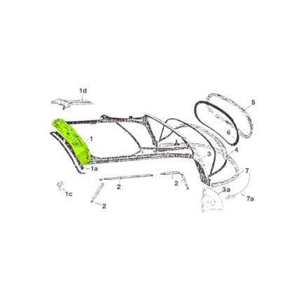 Tapa de madera de capota de Volkswagen Beetle Cabrio (1967-1972)