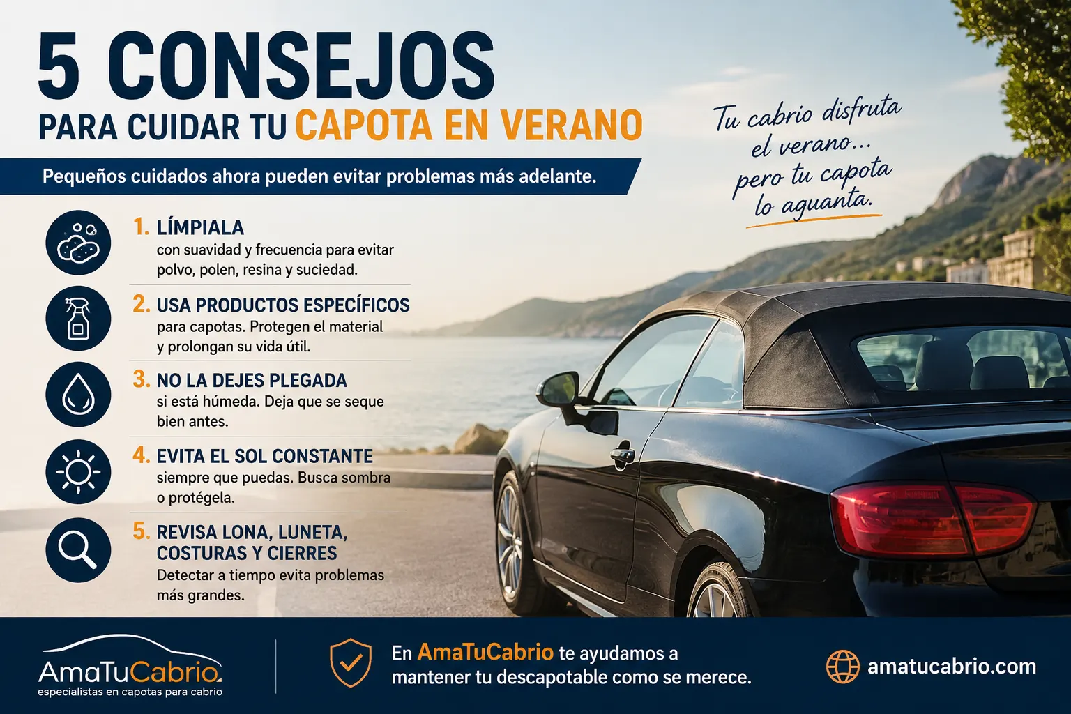 Te ayudamos a cuidar lacapota de tu cabrio